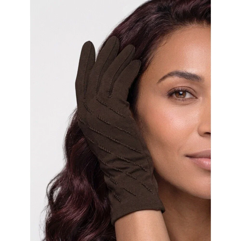 Vintage Brown Evening Opera Gloves Women’s Size 7
